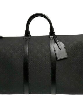 LOUIS VUITTON Keepall Bandoulière 50 Embossed Monogram Shadow Leather M44810